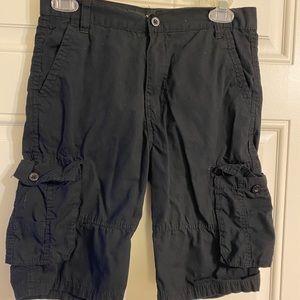 South Pole Black Cotton Cargo Shorts -16